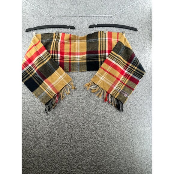 Better Than Cashmere Tartan Plaid Wool & Cashmere Blend Scarf Fringe Tassels - Picture 2 of 8